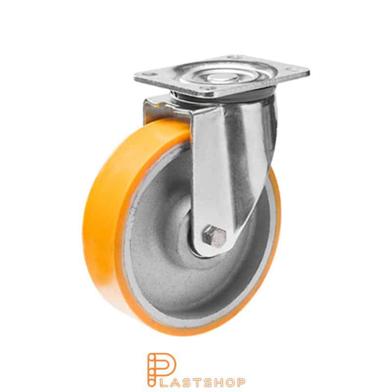 Länkhjul LP GJ/PUR 125/164, 500 kg, DKL, orange bana