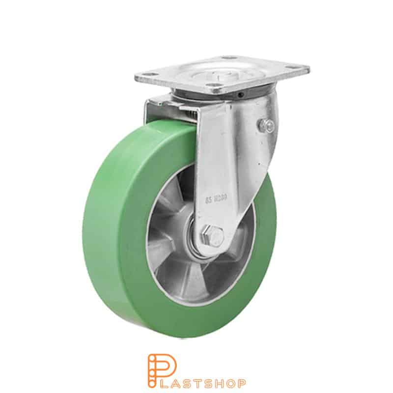 Stötdämpad bygel FP ALU/ElastoPUR 125/164, 400 kg, DKL, grön bana