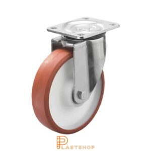 Länkhjul LP PA6/PUR 200/239, 500 kg, DKL, röd bana