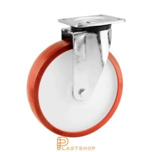 Länkhjul LP PA6/PUR 250/292, 750 kg, DKL, röd bana