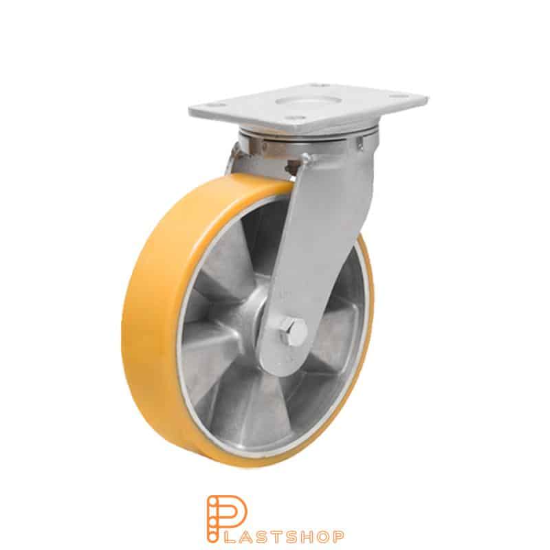 Länkhjul LP ALU/PUR 100/145, 400 kg, DKL, orange bana