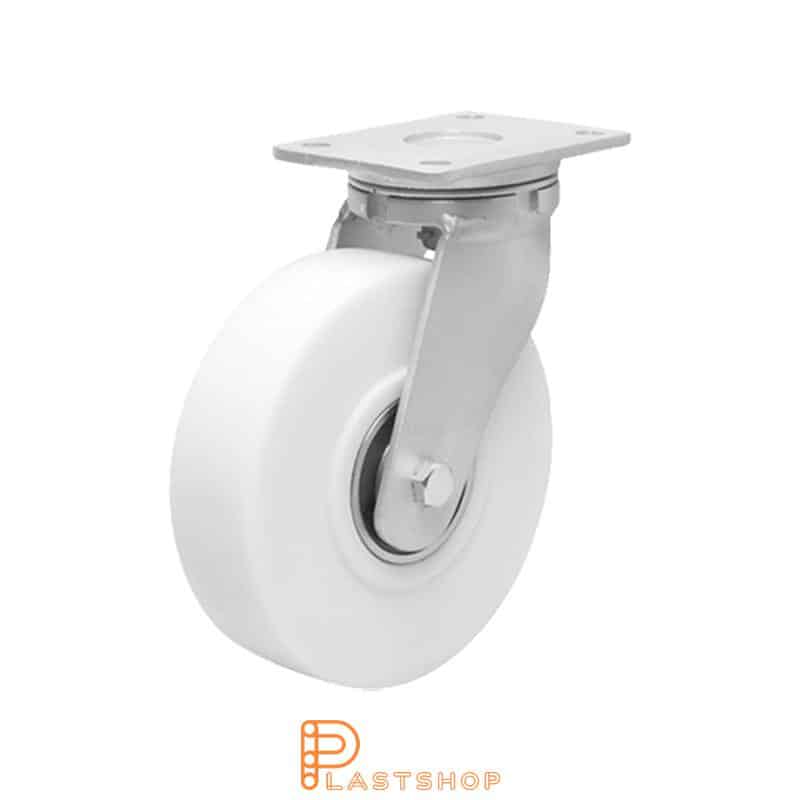 Länkhjul LP PA6 G 125/170, 1400 kg, DKL, vit bana