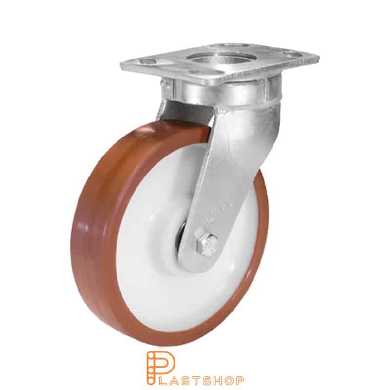 Länkhjul LP PA6/PUR 200/250, 750 kg, DKL, röd bana