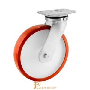 Länkhjul LP PA6/PUR 250/300, 750 kg, DKL, röd bana
