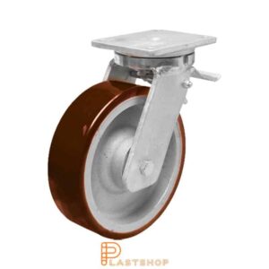 Bromsat länkhjul BP GJ/PUR 200/264, 1400 kg, DKL, orange bana