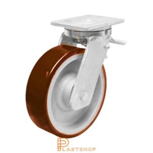 Bromsat länkhjul BP GJ/PUR 250/314, 1800 kg, DKL, orange bana