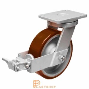 Bromsat länkhjul BP GJ/PUR 200/264, 1400 kg, DKL, orange bana