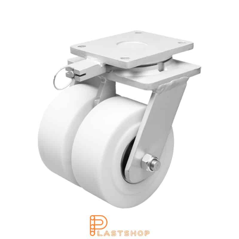Länkhjul LP-D PA6 G 150/212, 4950 kg, DKL, vit bana