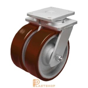 Länkhjul LP-D GJ/PUR 300/375, 3900 kg, DKL, röd bana
