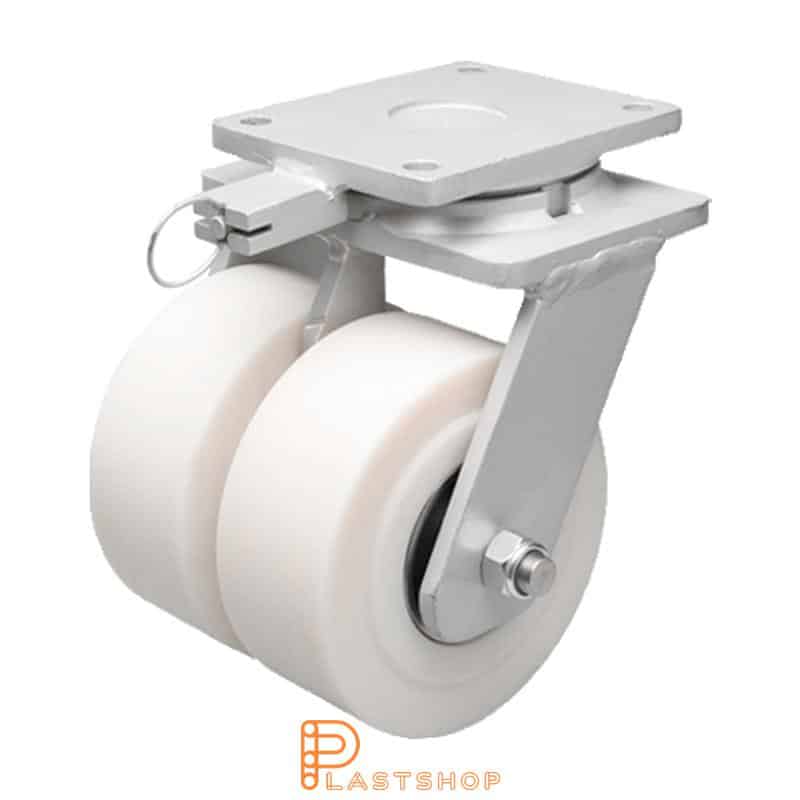 Länkhjul LP-D PA6 G 300/375, 5000 kg, DKL, vit bana