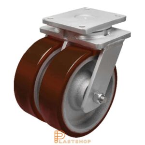 Länkhjul LP-D GJ/PUR 400/475, 4500 kg, DKL, röd bana
