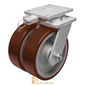 Länkhjul LP-D GJ/PUR 400/475, 4500 kg, DKL, röd bana
