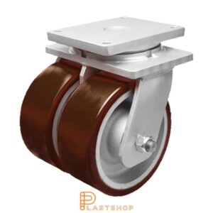 Länkhjul LP-D GJ/PUR 300/395, 5000 kg, DKL, röd bana