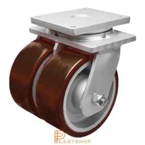 Länkhjul LP-D GJ/PUR 400/495, 6300 kg, DKL, röd bana