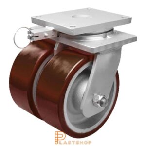 Länkhjul LP-D GJ/PUR 400/495, 6300 kg, DKL, röd bana