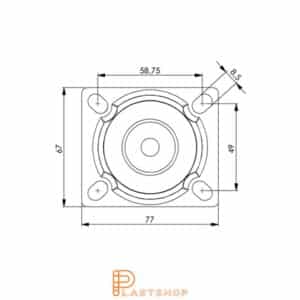 Länkhjul LP PP/TPE 125/167, 100 kg, KL, grå bana