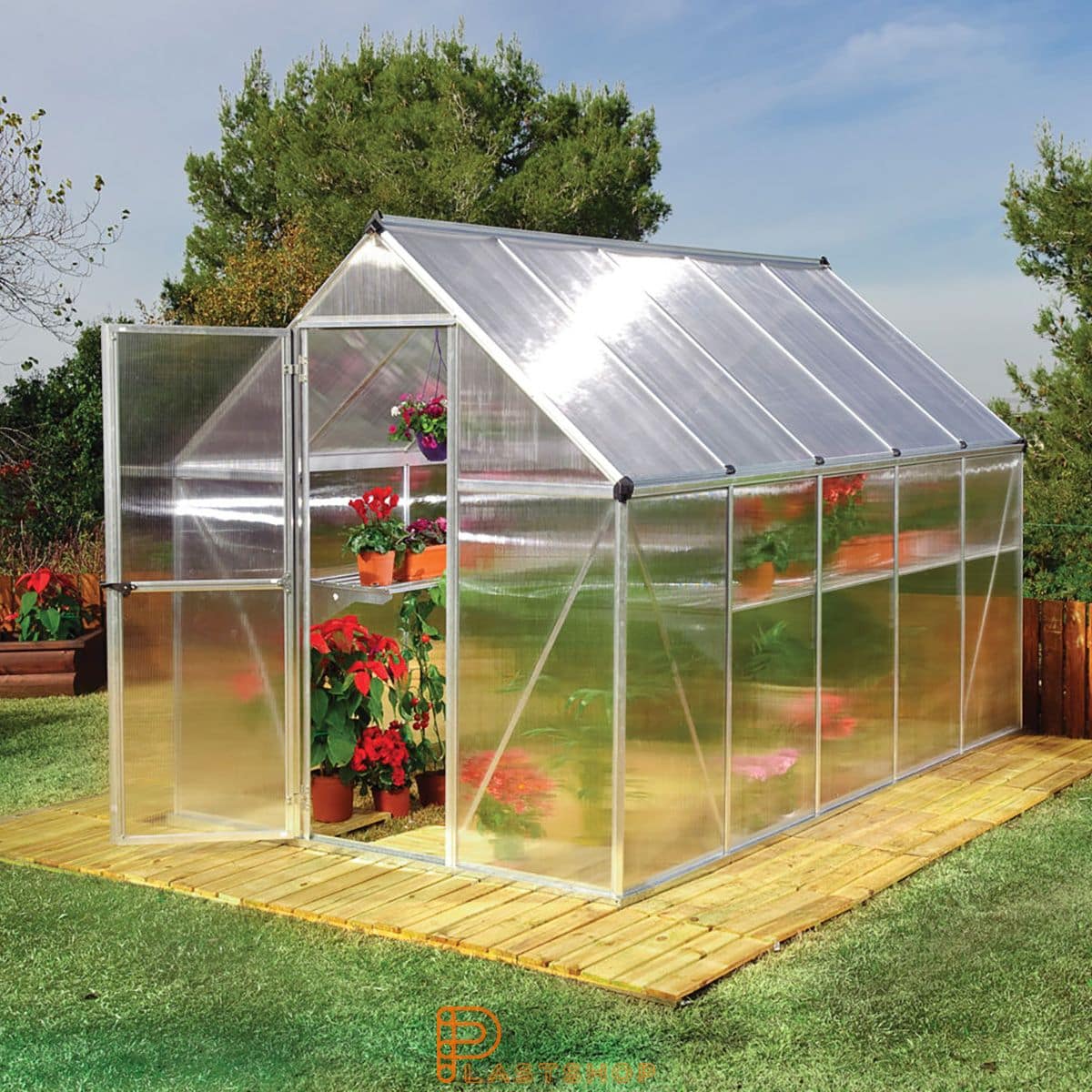 Växthus Mythos 5.7 m², silver